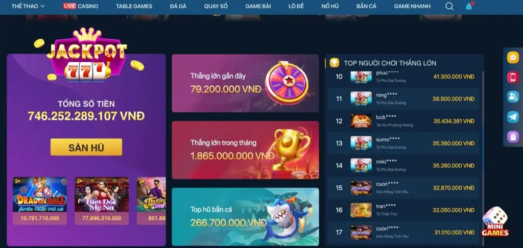 Các trò chơi đa dạng tại bet789 APK